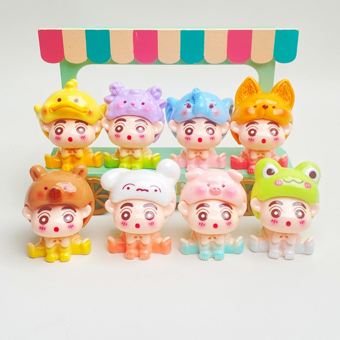 （九宫格 对对碰）蜡笔小新同款动物崽崽创意萌粒创意摆件饰品