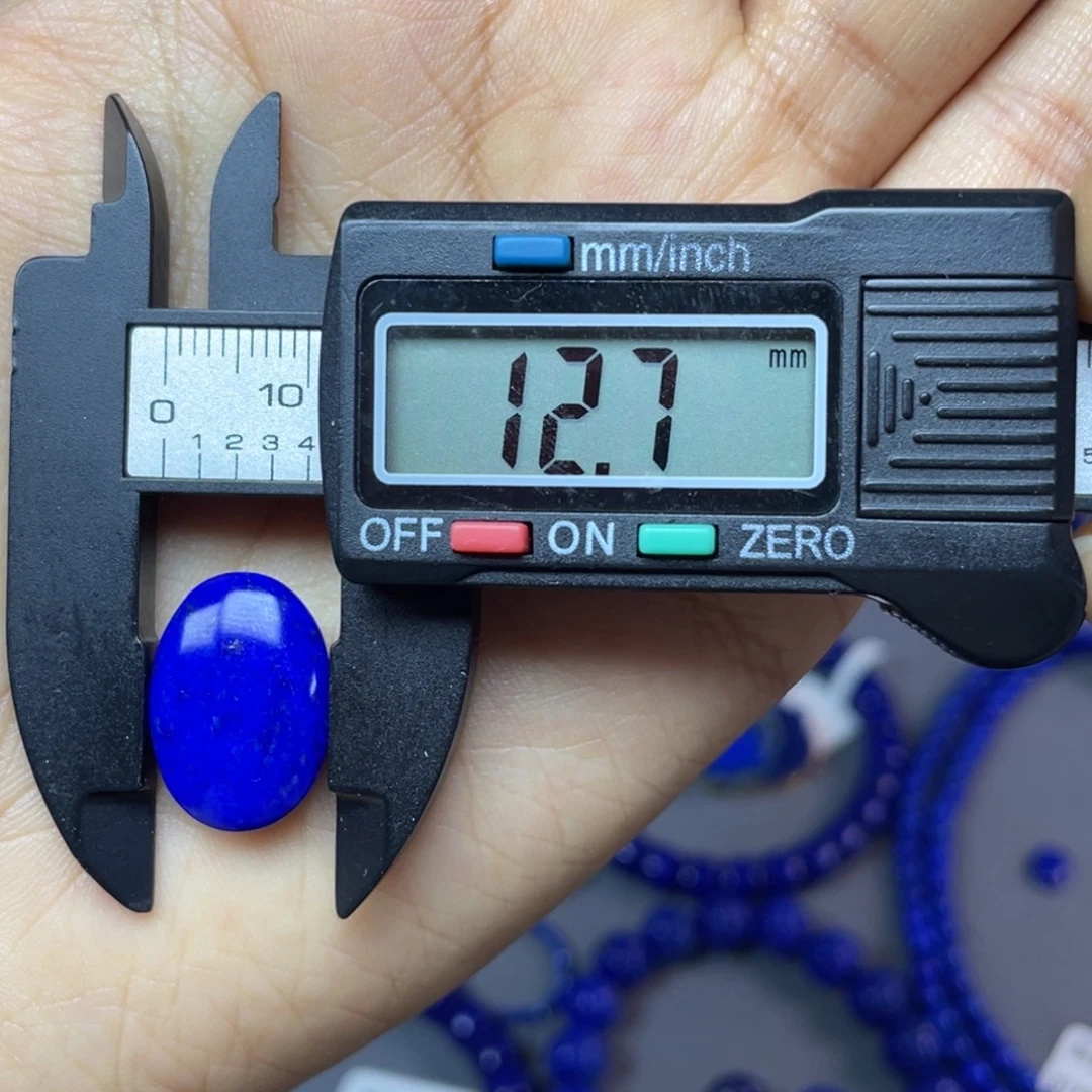 青金石未镶嵌12×18mm裸石蛋面配饰