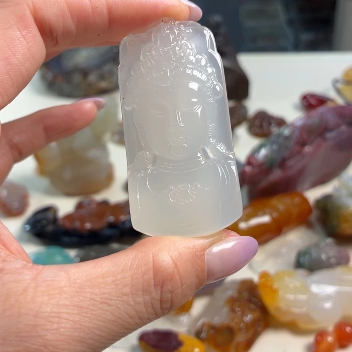 玛瑙/玉髓未镶嵌吊坠(不含链)