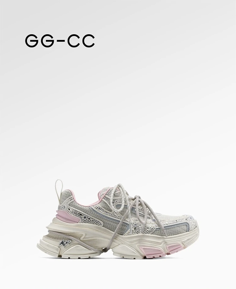 【逆转未来】GGCC2025新款潮流复古厚底老爹鞋女绑带休闲鞋子