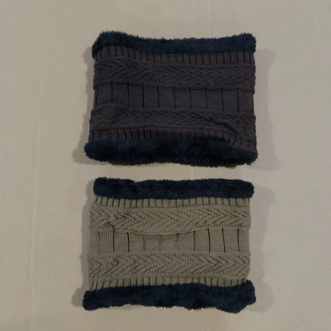 深咖(绒边)+浅咖(绒边) 加绒围脖固定搭配发2个
