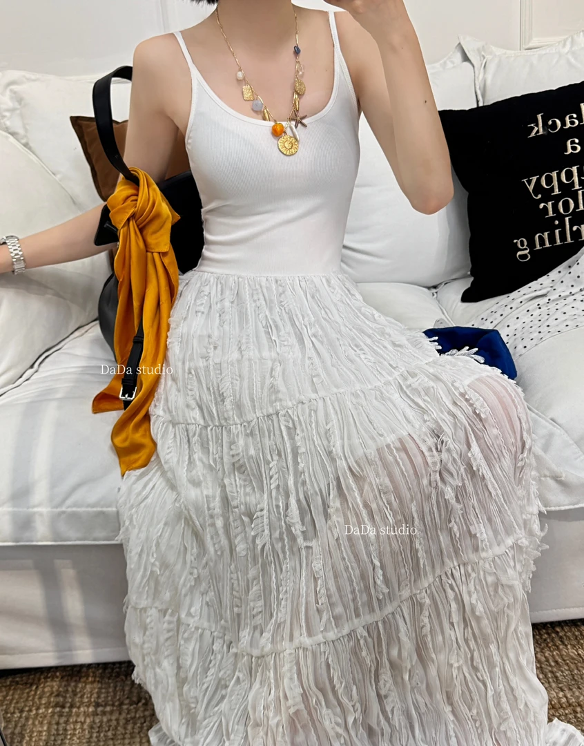 NO退NO换 DaDa原创 肌理设计感背心连衣裙 9293