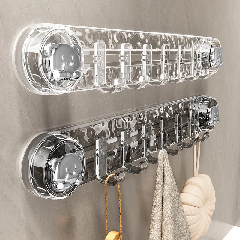 卫生间挂钩吸盘免打孔壁挂浴室门后挂衣排钩无痕粘钩置物挂毛巾架