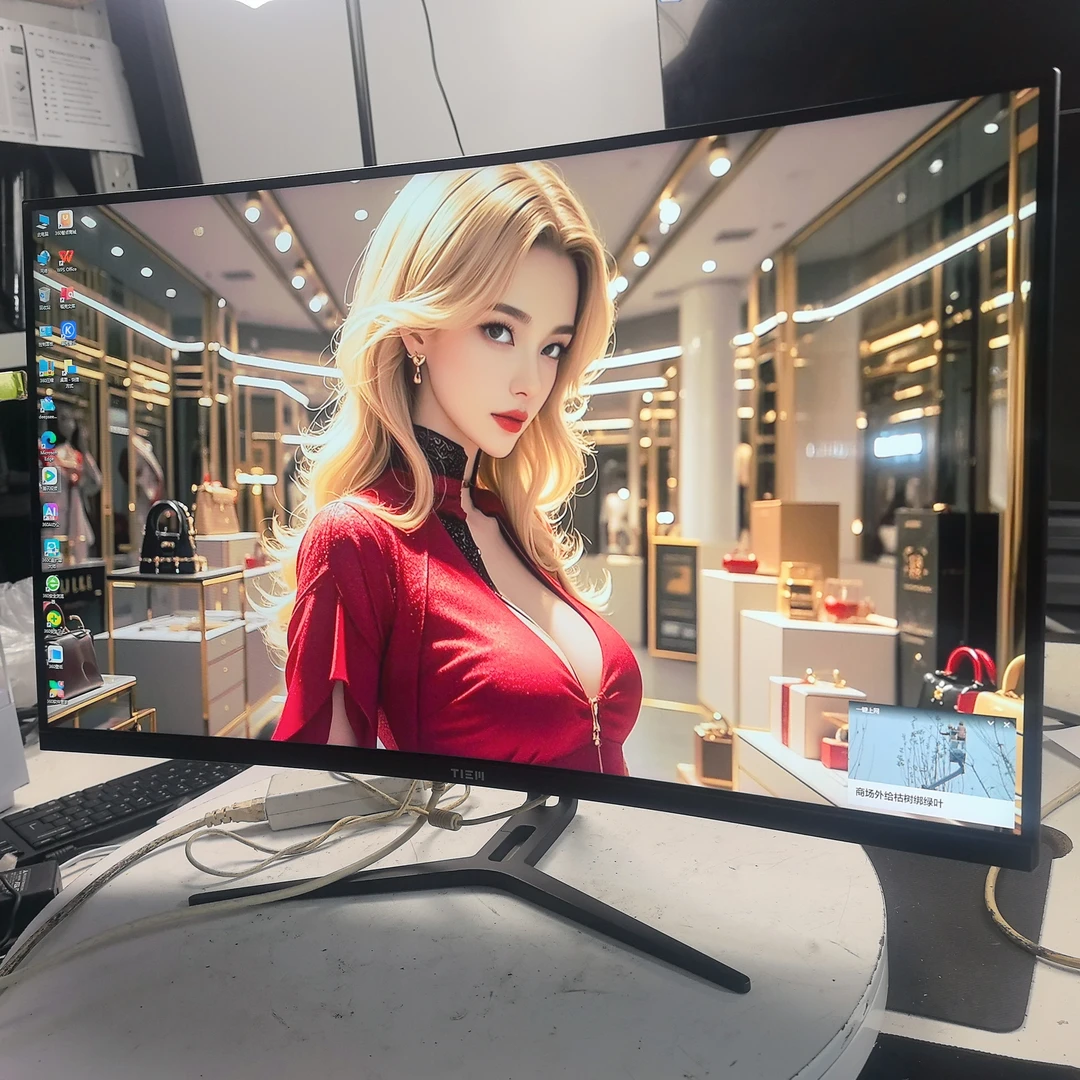 9新  捡漏-铁幕32寸2K165HZ曲面超薄高清高刷电竞游戏显示器