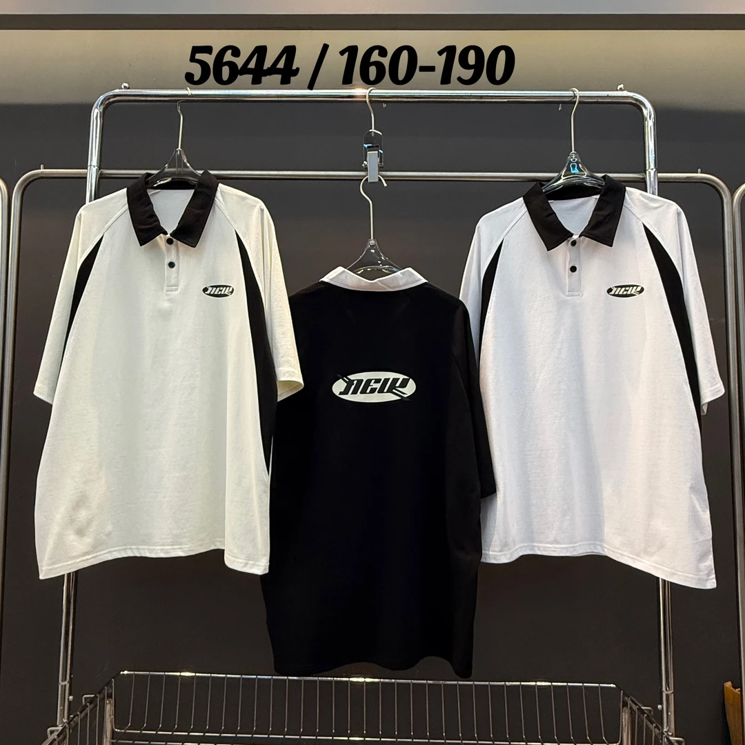 【5644-杏色】潮品夏季POLO衫短袖