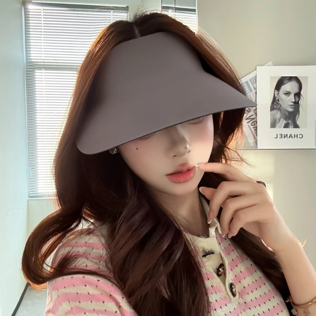 日本uv无痕一体防晒帽女夏防紫外线太阳帽子大檐遮阳帽超轻空顶