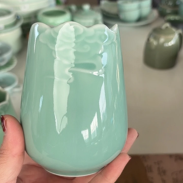 龙泉云间青瓷小米茶器