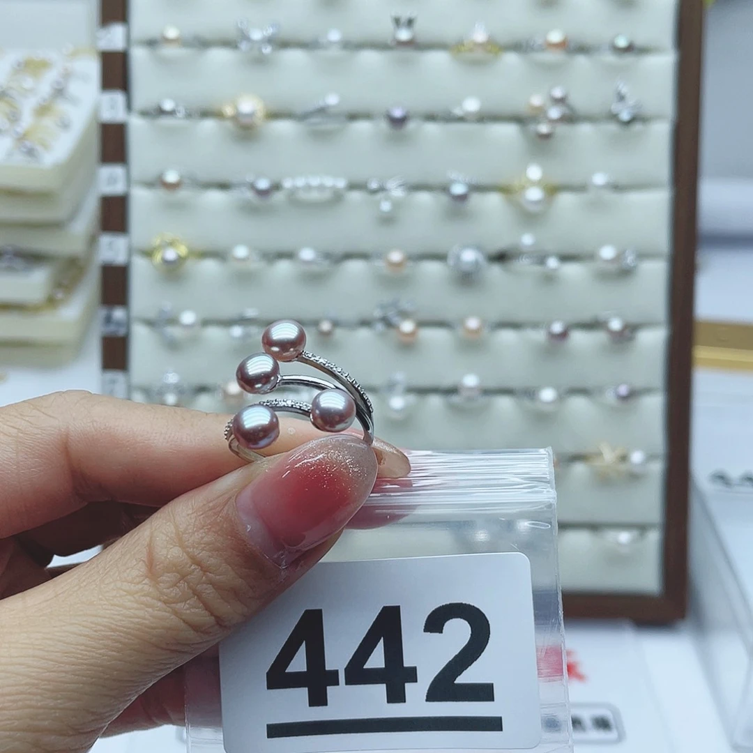 淡水珍珠珠宝奇石银S925镶嵌M****?442