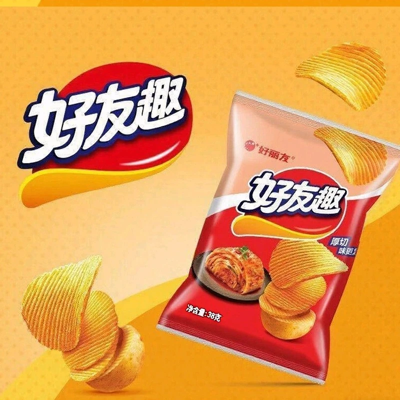 好丽友好友趣韩国泡菜口味薯片38g
