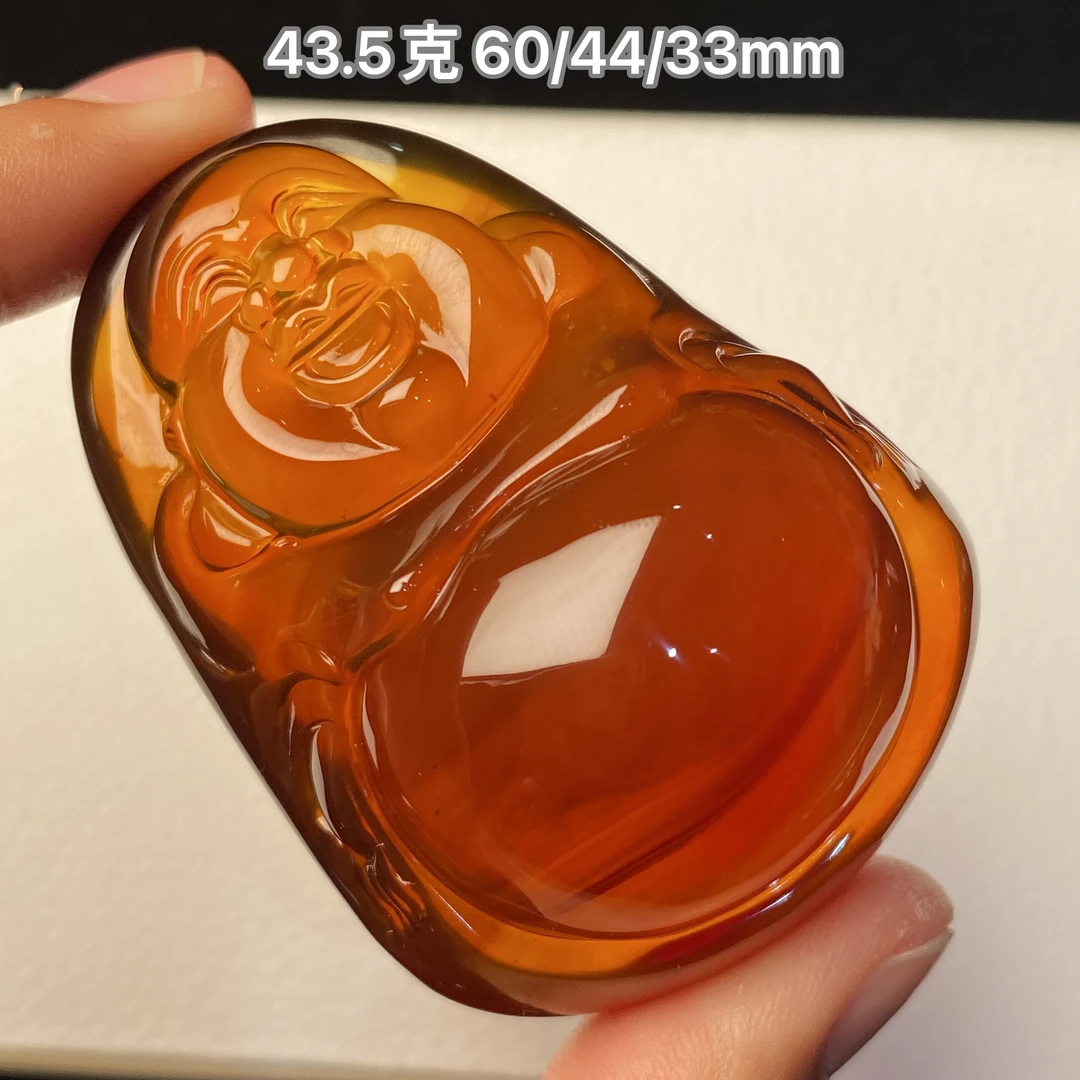 【小伊琥珀】43.5克血蜜佛公吊坠