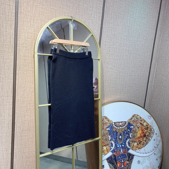 BT257孕妇黑色针织半身裙90-140