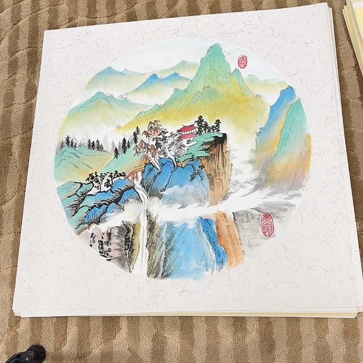 国画花鸟等图案50.50