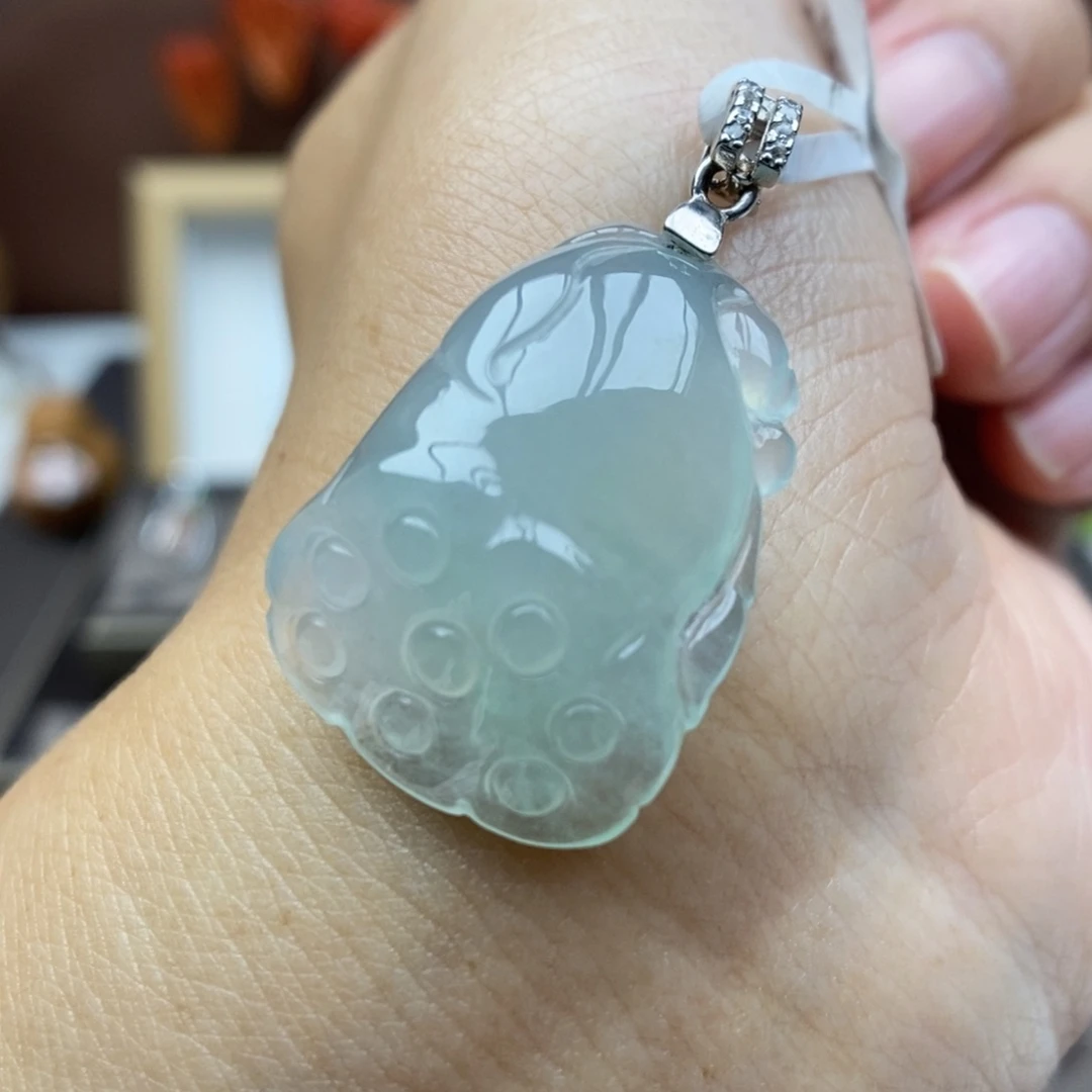 【闪购商品】颈饰银S925镶嵌翡翠13