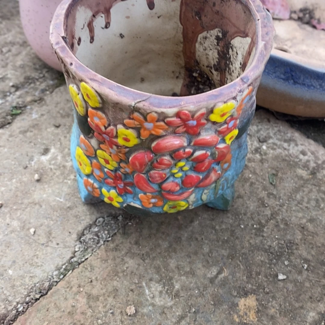 4号多肉盆口径9高11窑裂