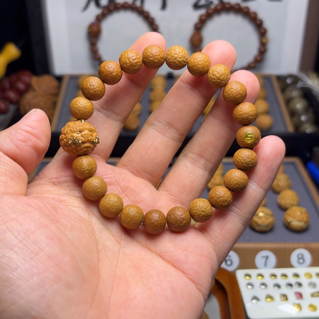手串/手链核桃微瑕金标龙珠➕唐狮镶嵌