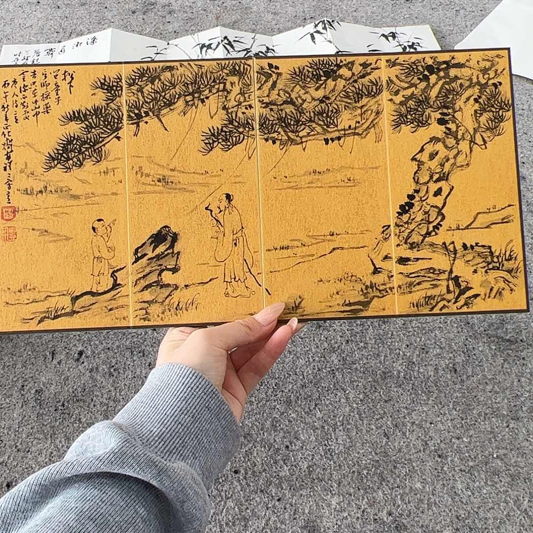 （rbzzx）松下问童子 书画