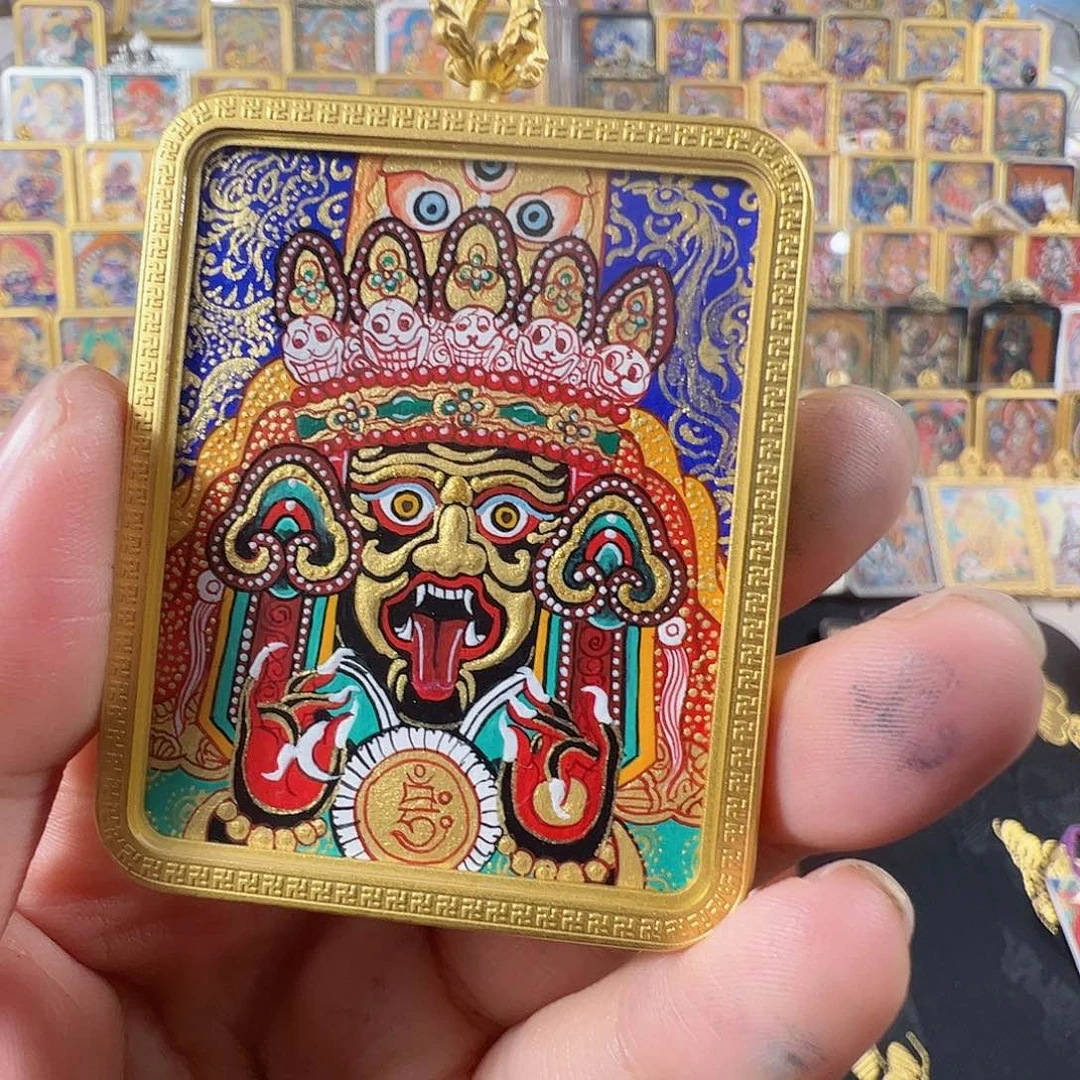 吊坠纯手绘唐卡扎基拉姆