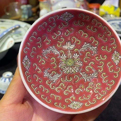 景德镇粉彩杨莲三寸小碟