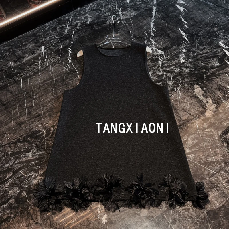 订单出【黑牡丹花】背心连衣裙