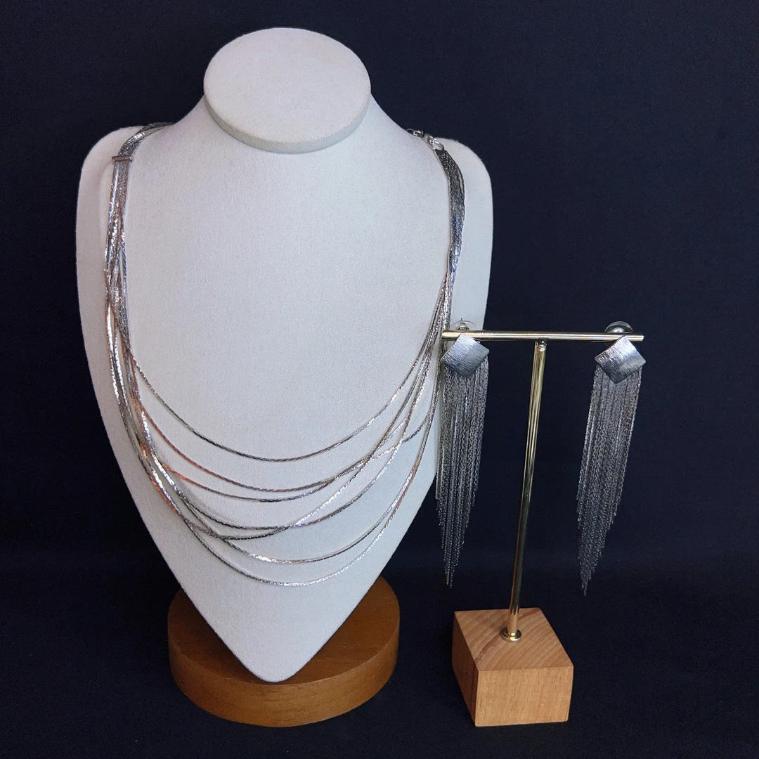 钛钢项链 哈尼西牧钛钢时尚百搭两件套#0007897