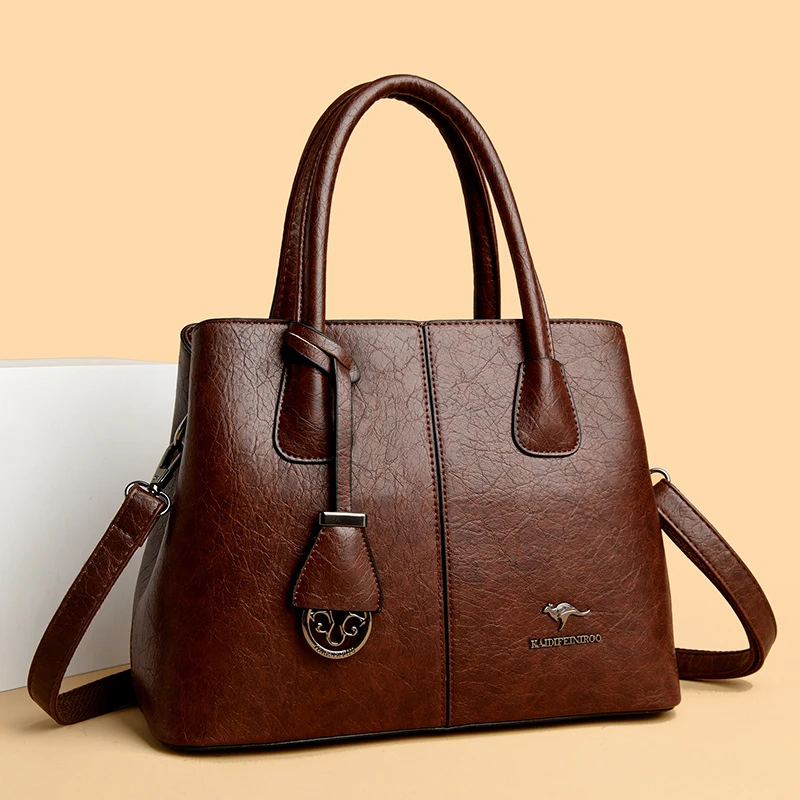 时尚手提包真皮大容量2025新款潮大气中年妈妈女士斜挎通勤女包包