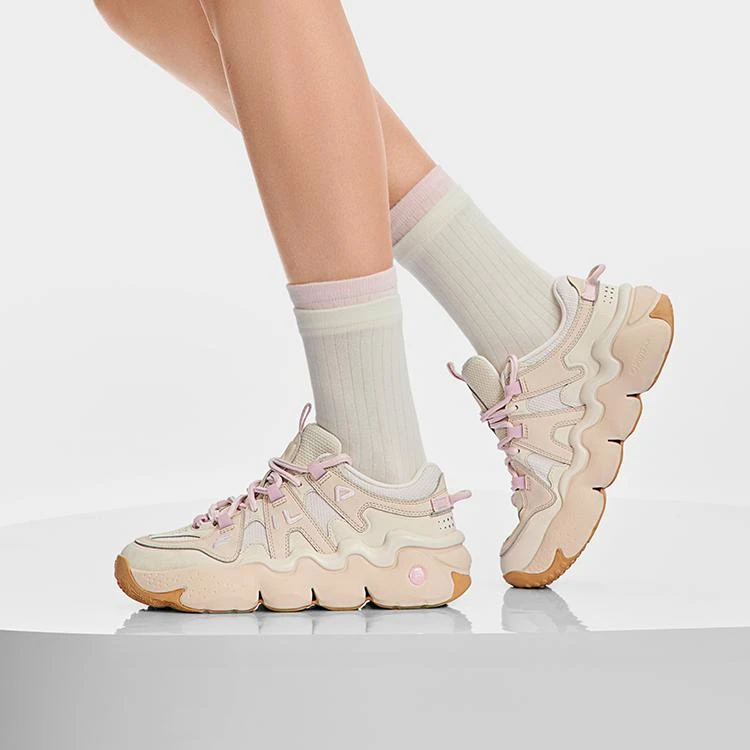 FILA斐乐女鞋2025秋帕尼尼运动鞋篮球鞋休闲面包老爹鞋F12W532163