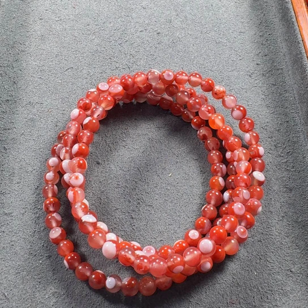 南红玛瑙未镶嵌特色多圈尺寸4 +