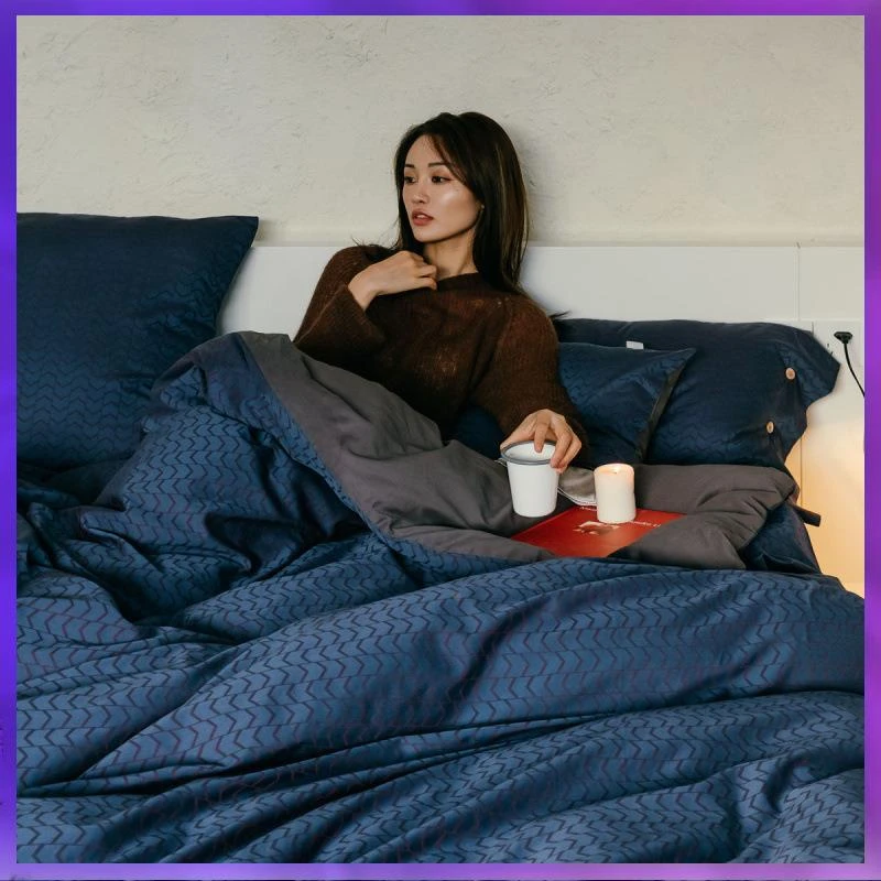 ✅年轻主义色织纯棉磨毛床上四件套春秋床笠提花被套床单