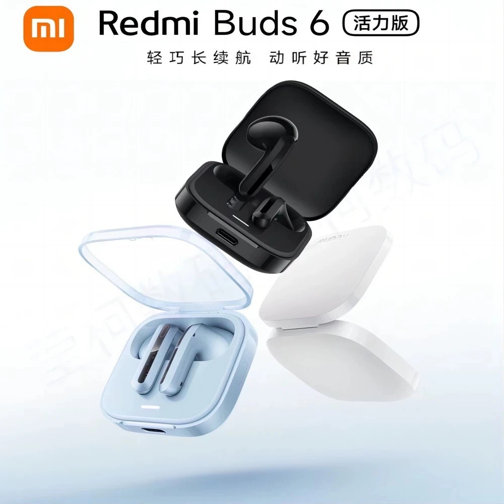 jj适用remi Buds6活力版等级无线耳机手机续航折叠双耳