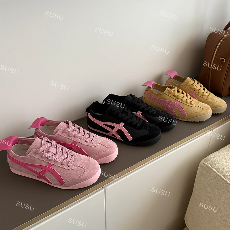 【BK粉墨限定】德训草软面复古ins低帮系带阿甘鞋跑步鞋