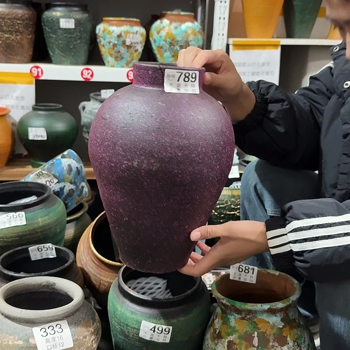 瑕疵紫色大肚789高度30口径9