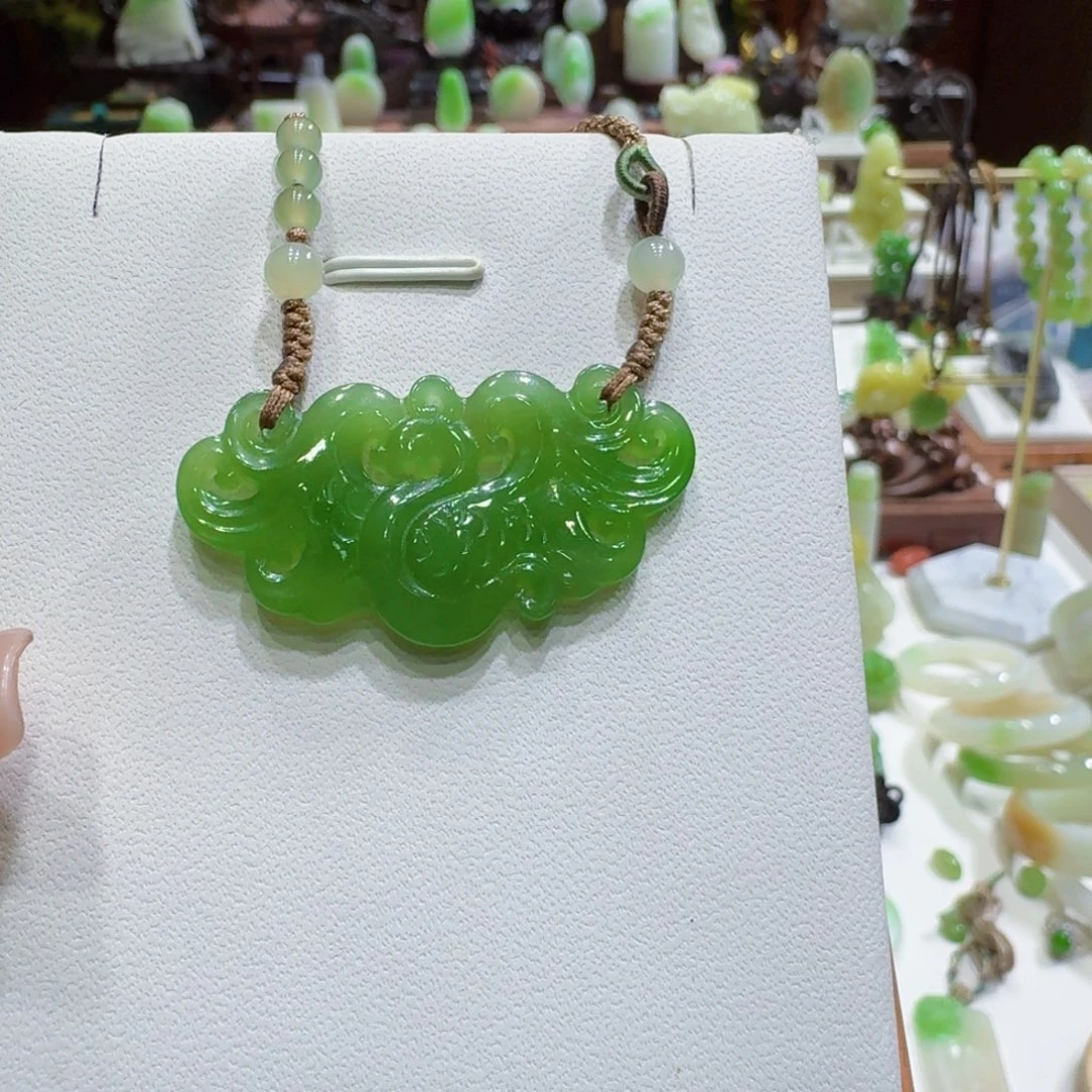 和田玉未镶嵌颈饰碧玉仿古凤