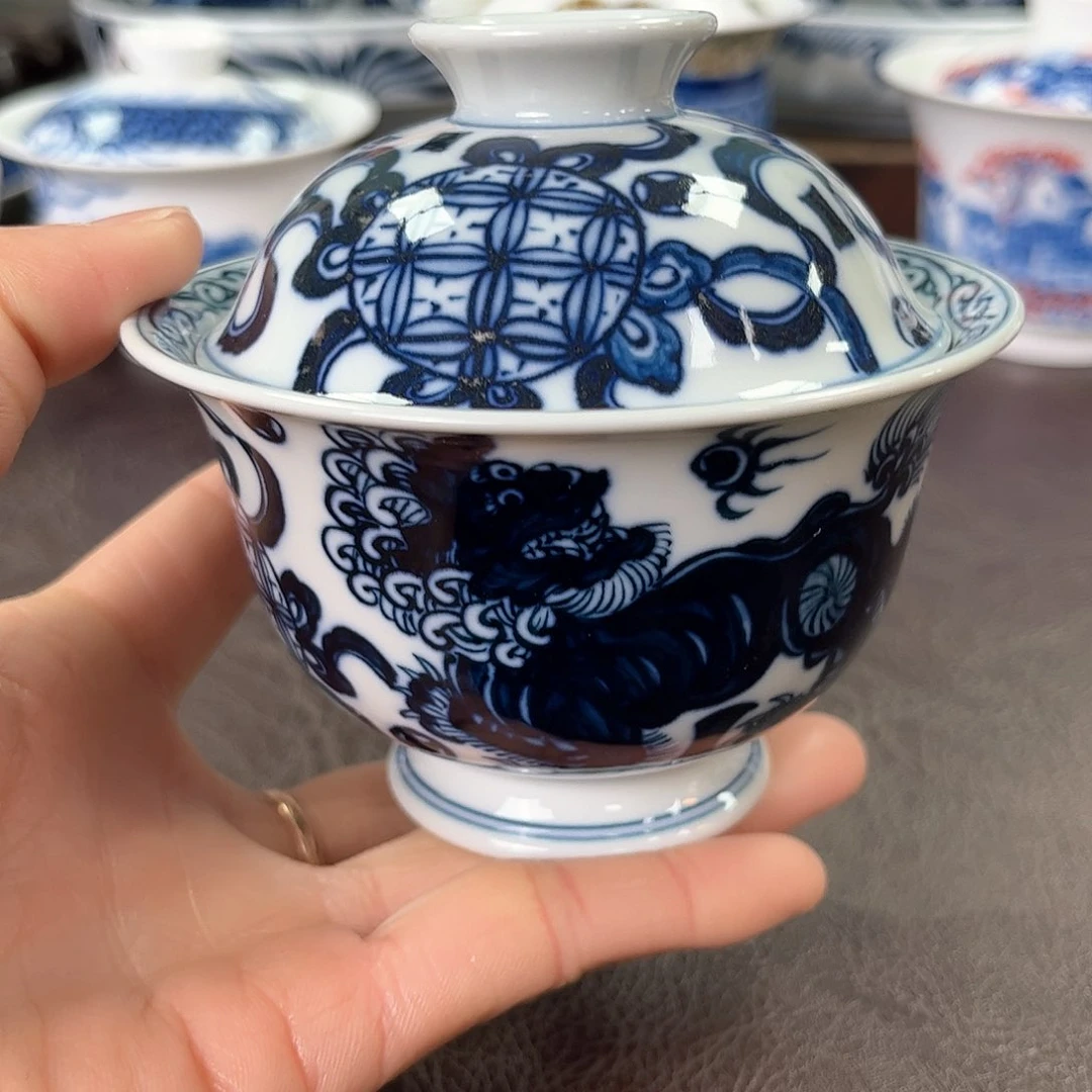 杯手绘高温瓷器瑕疵