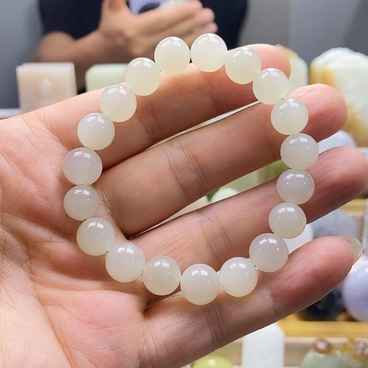 手链未镶嵌和田玉（糖玉）