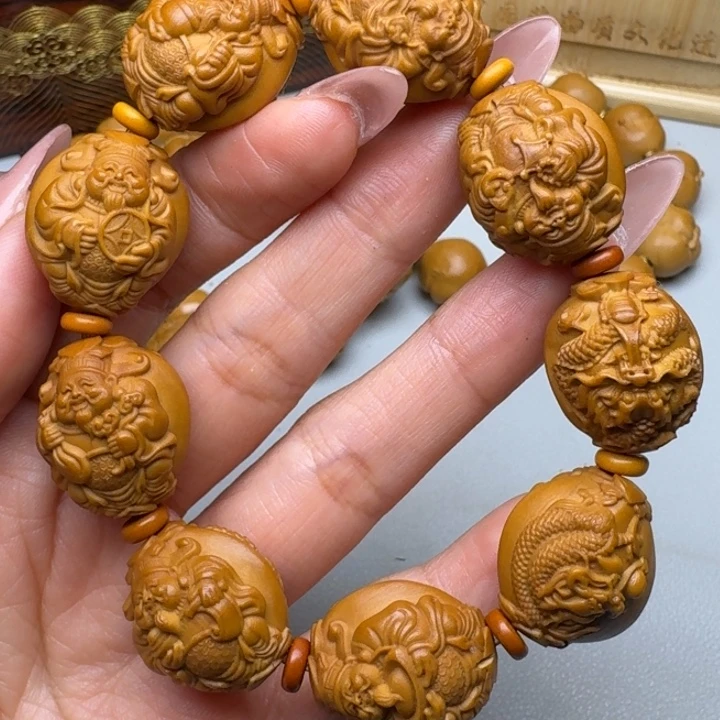 橄榄核手串/手链九龙财神