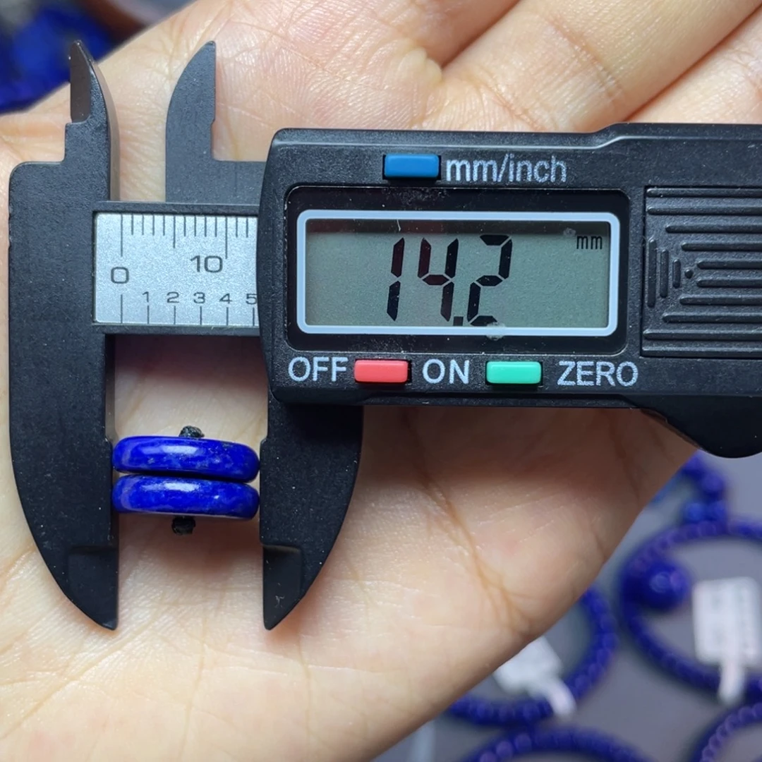 青金石未镶嵌14mm隔片配饰