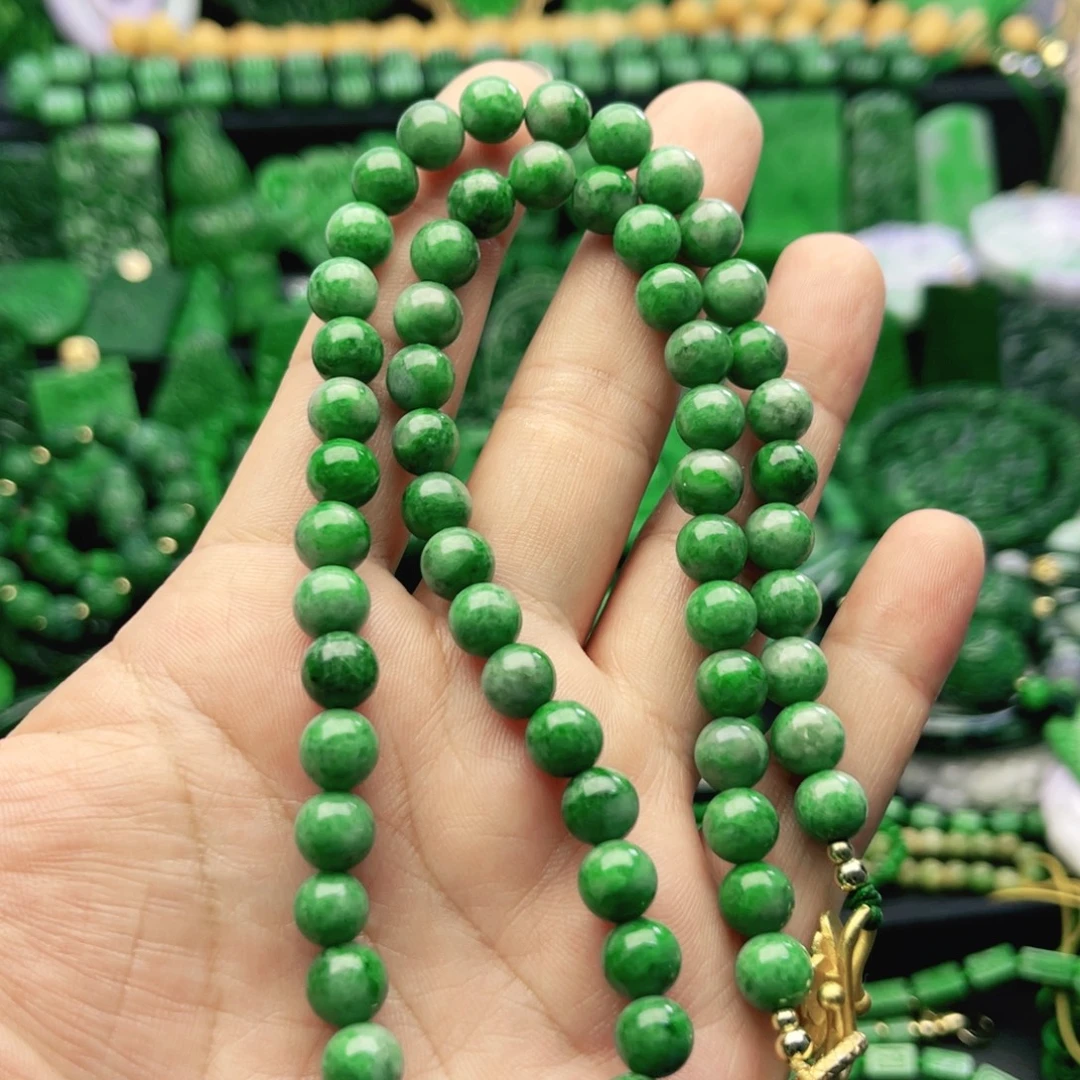 翡翠未镶嵌颈饰项链