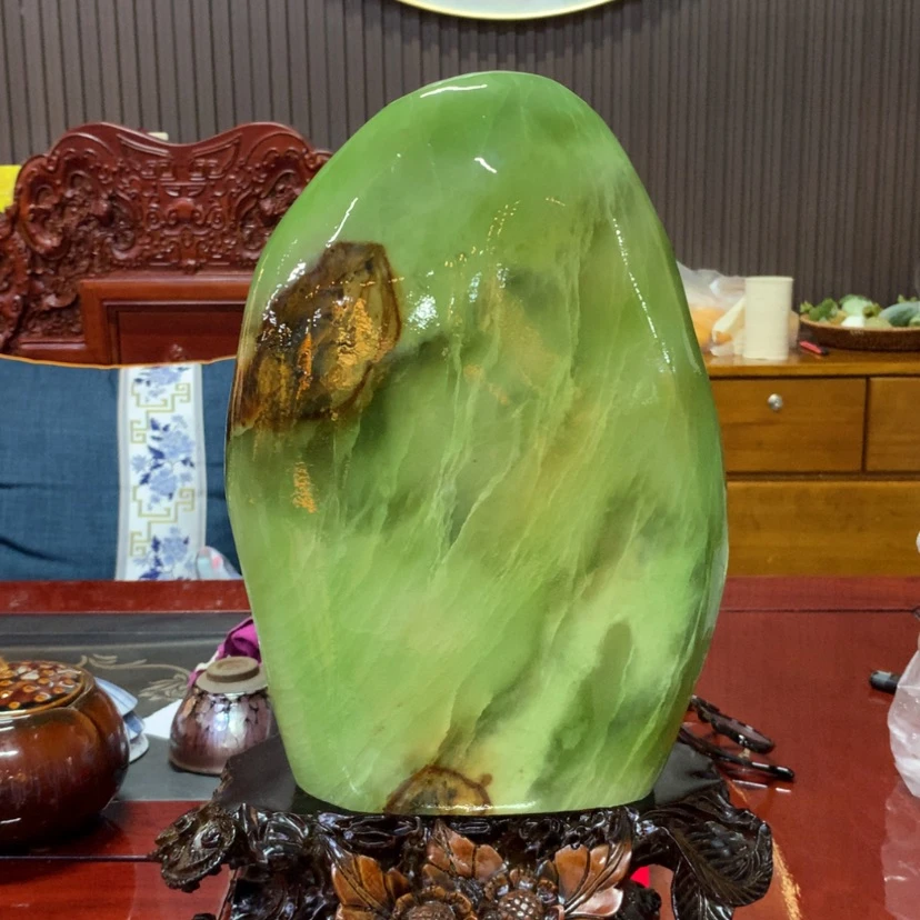 【闪购商品】未镶嵌蛇纹石玉摆件覆膜