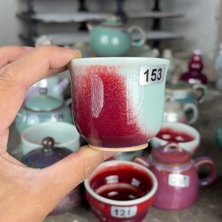153纯手工拉坯钧瓷主人杯