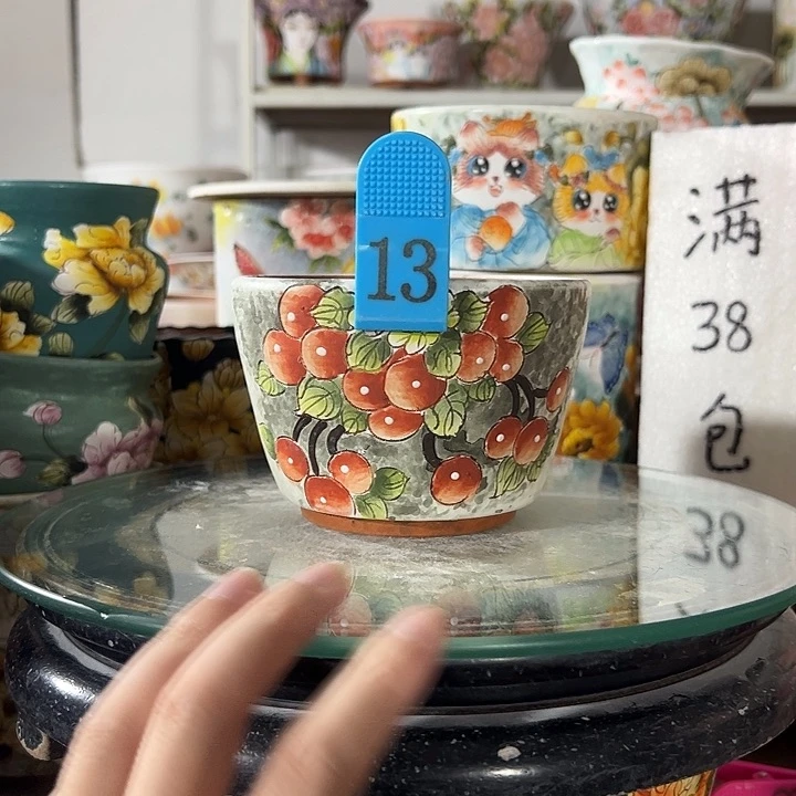 景德镇手绘花盆里面的高级盆