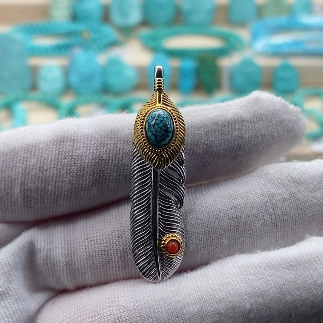 绿松石珠宝奇石银S925镶嵌