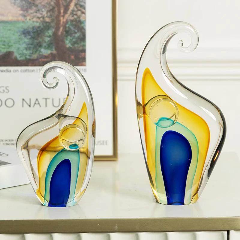 酒柜摆件现代高档琉璃招财大象摆件轻奢客厅玄关电视柜装饰品摆件