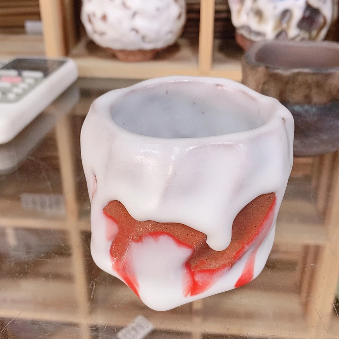 粗陶志野柴烧茶具