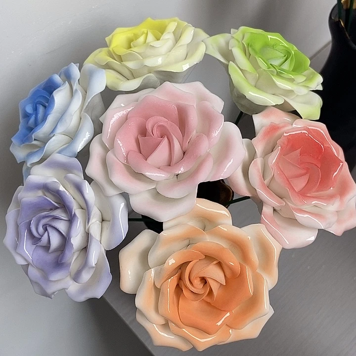 陶瓷纯手工捏花设计