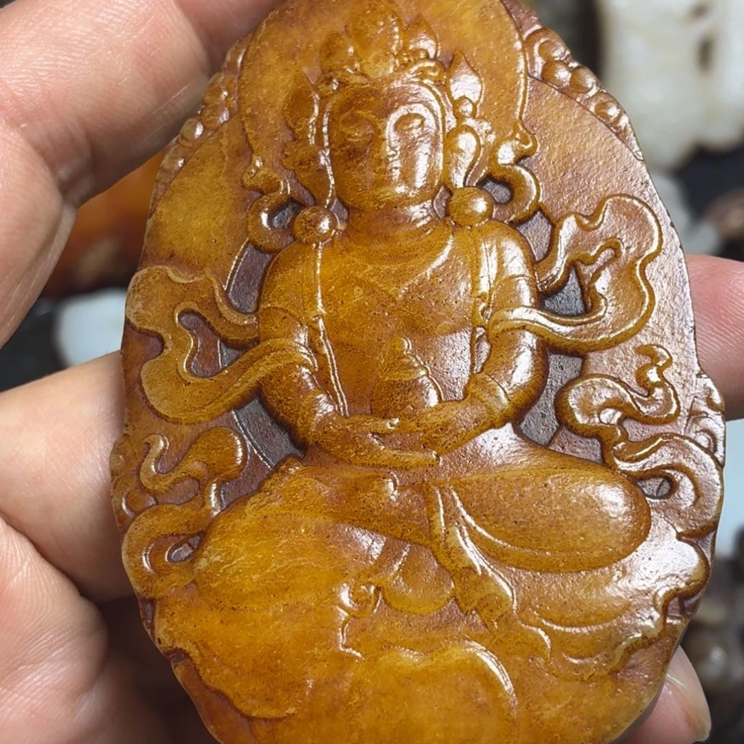 暗***仓和田玉未镶嵌挂件