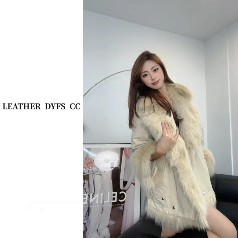 Leather Dyfs cc ”月光漫舞“255381狐狸毛派克外套