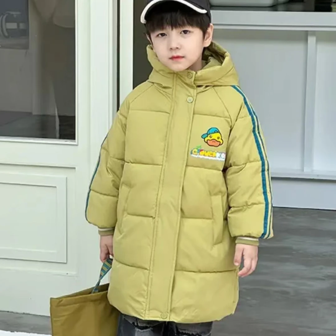 艾俊萱童装2024年秋冬款中长夹棉保暖外套LS