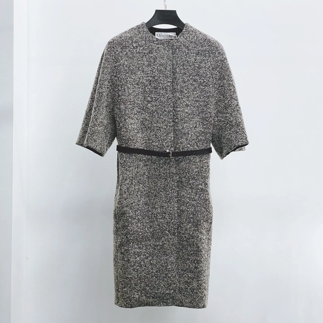 99新 DIOR/迪奥 sm12919672 灰色毛呢大衣  40码
