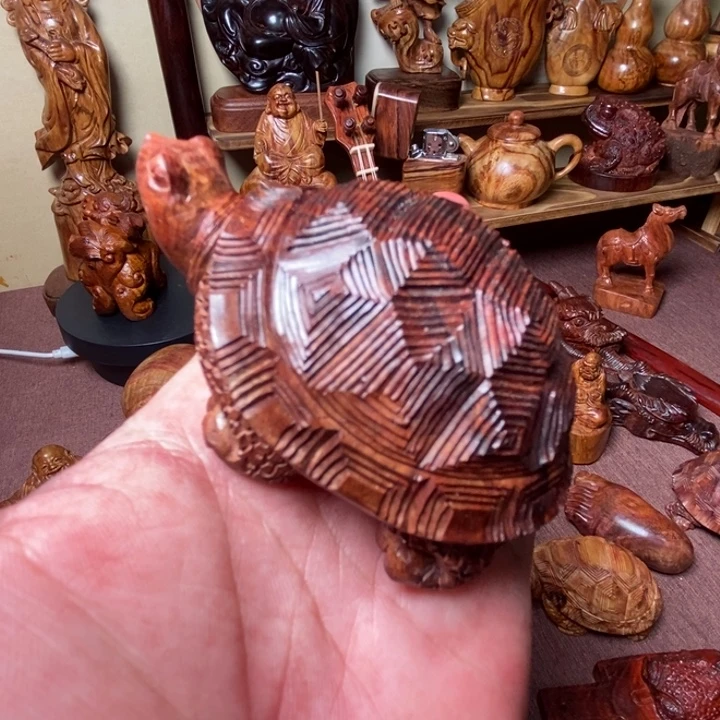 黄花梨/降香黄檀海黄花梨乌龟瑕疵处理不退不换