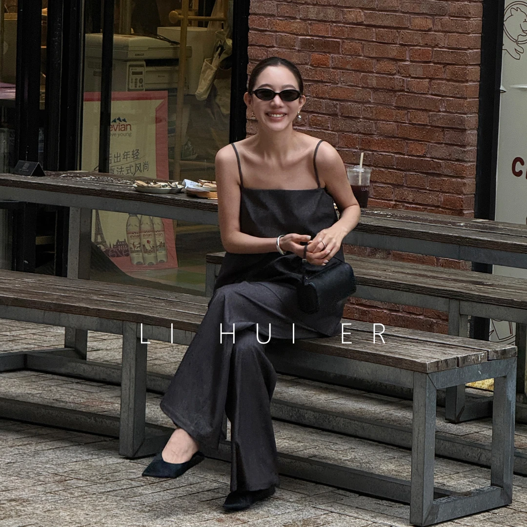 LiHuiEr李慧儿【挪威伊岛】2025显瘦气质抹胸系带吊带背心女LL02596